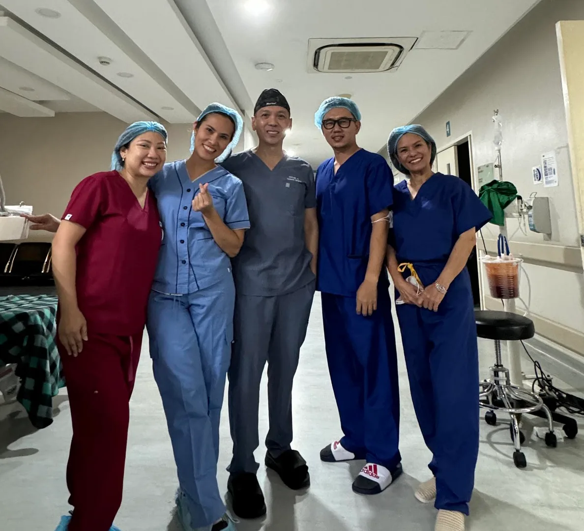 Theatre team in scrubs at Centuria Medical Makati